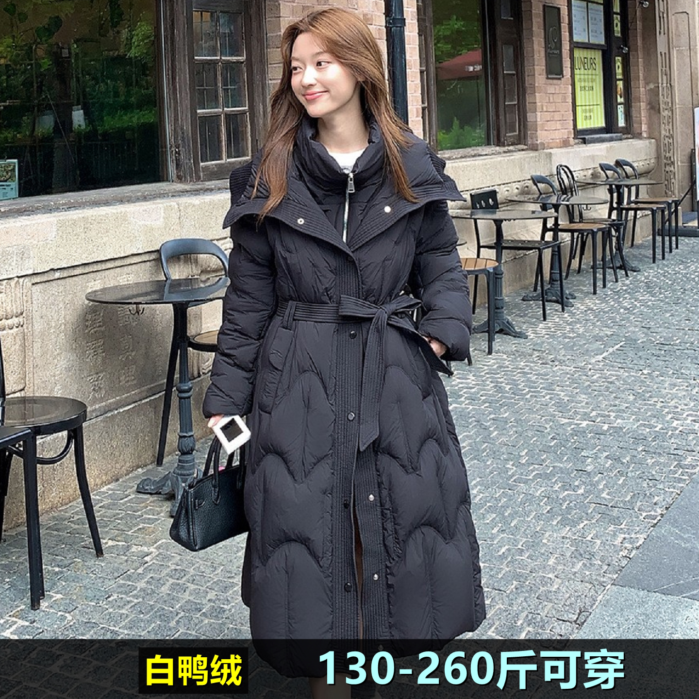 大码羽绒服女长款冬装200斤胖mm