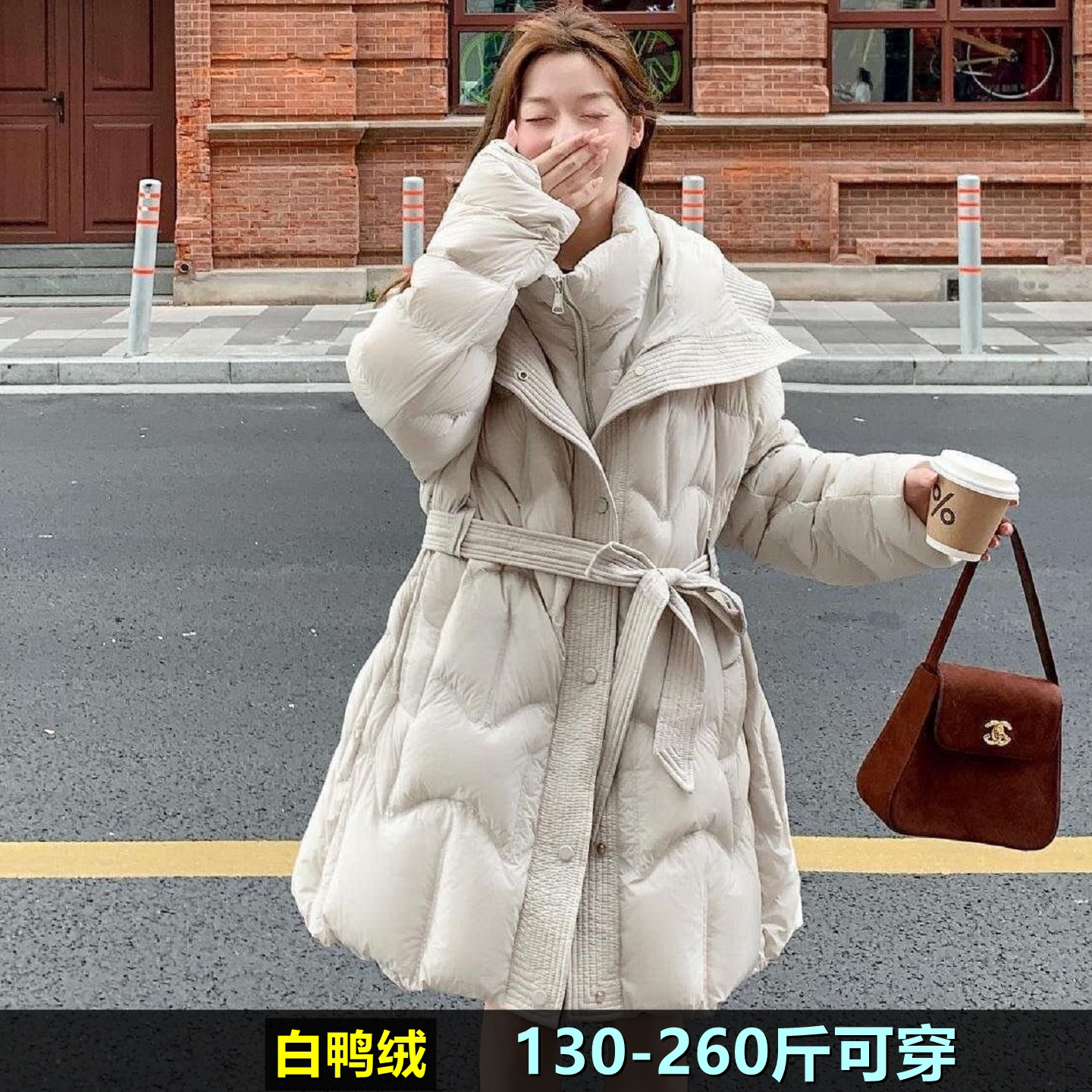 特大码羽绒服女中长款2026冬装200斤胖mm230加肥加大孕妇鸭绒外套