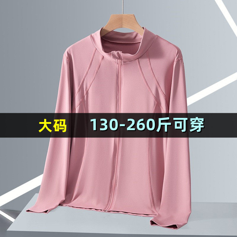 大码运动上衣长袖外套女春