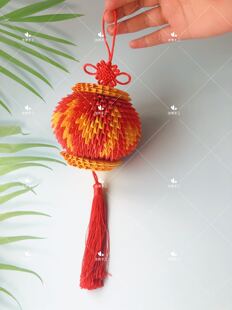 浩博手工 灯笼 创意DIY礼品 生日礼物 三角插折纸  材料包半成品