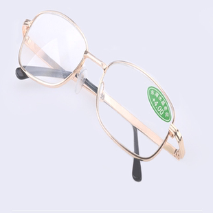 东海水晶老花镜男女式老化镜高清玻璃老年人老光老花眼镜送盒子