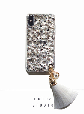 网红FF同款水晶手机壳软全包适用于苹果Xs max/Xr/I8/7PLUS流苏