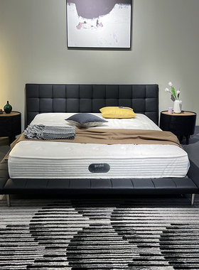 Poliform昂达Onda悬浮真皮床简约现代极简主卧意式榻榻米双人轻奢