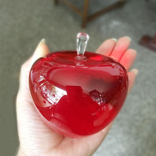 水晶苹果礼物送人摆件