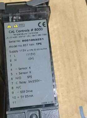 议价CAL Controls 8000温控器，型号8571KN-