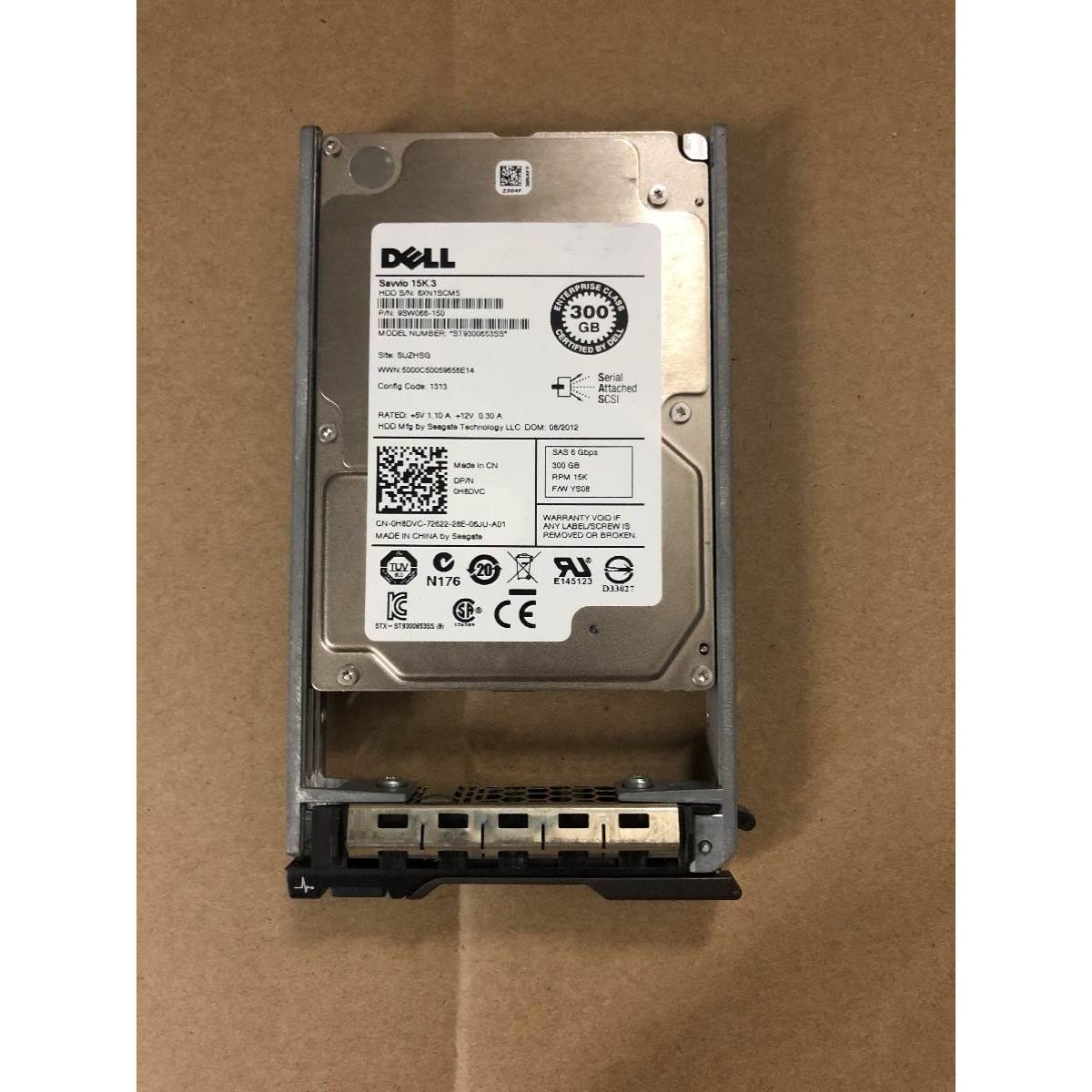 戴尔/DELL 300G 2.5 15K SAS 6Gbps ST9300653SS服务器硬盘0H8DVC