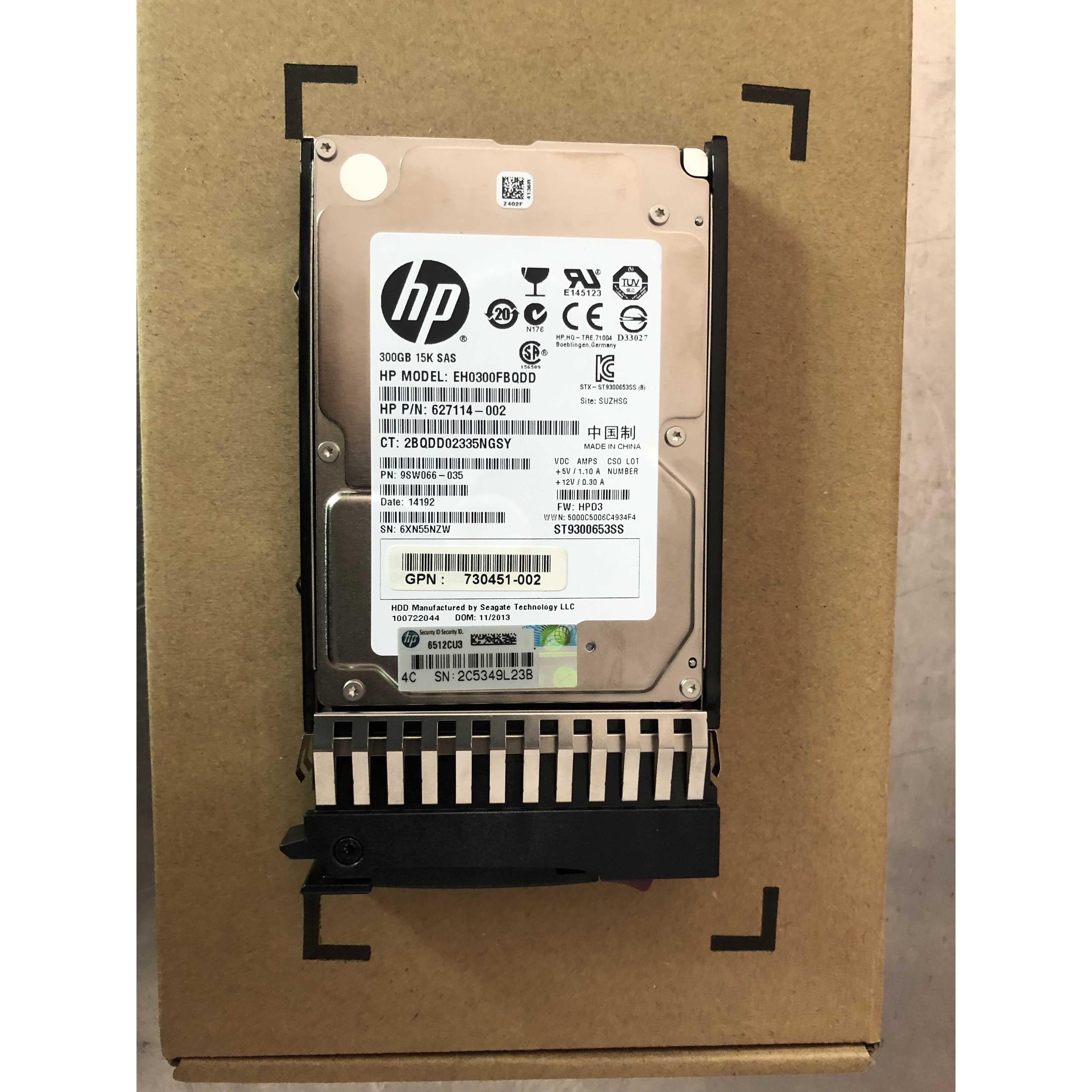 惠普/HP C8S61A 730705-001 300GB 15K SAS 2.5 MSA2040硬盘非