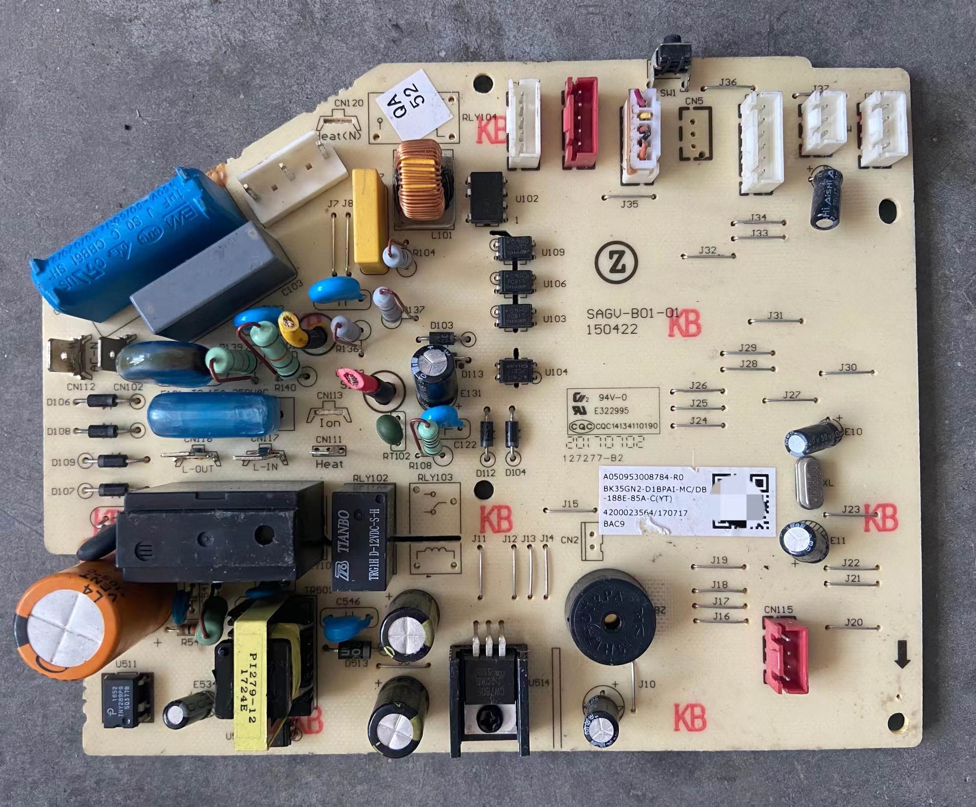 志高空调内机电脑板BK35GN2-D1BPAB-M-Y主板 SAGV-B01-01