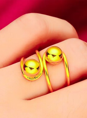 欧美风光面戒指素款简约三生三世