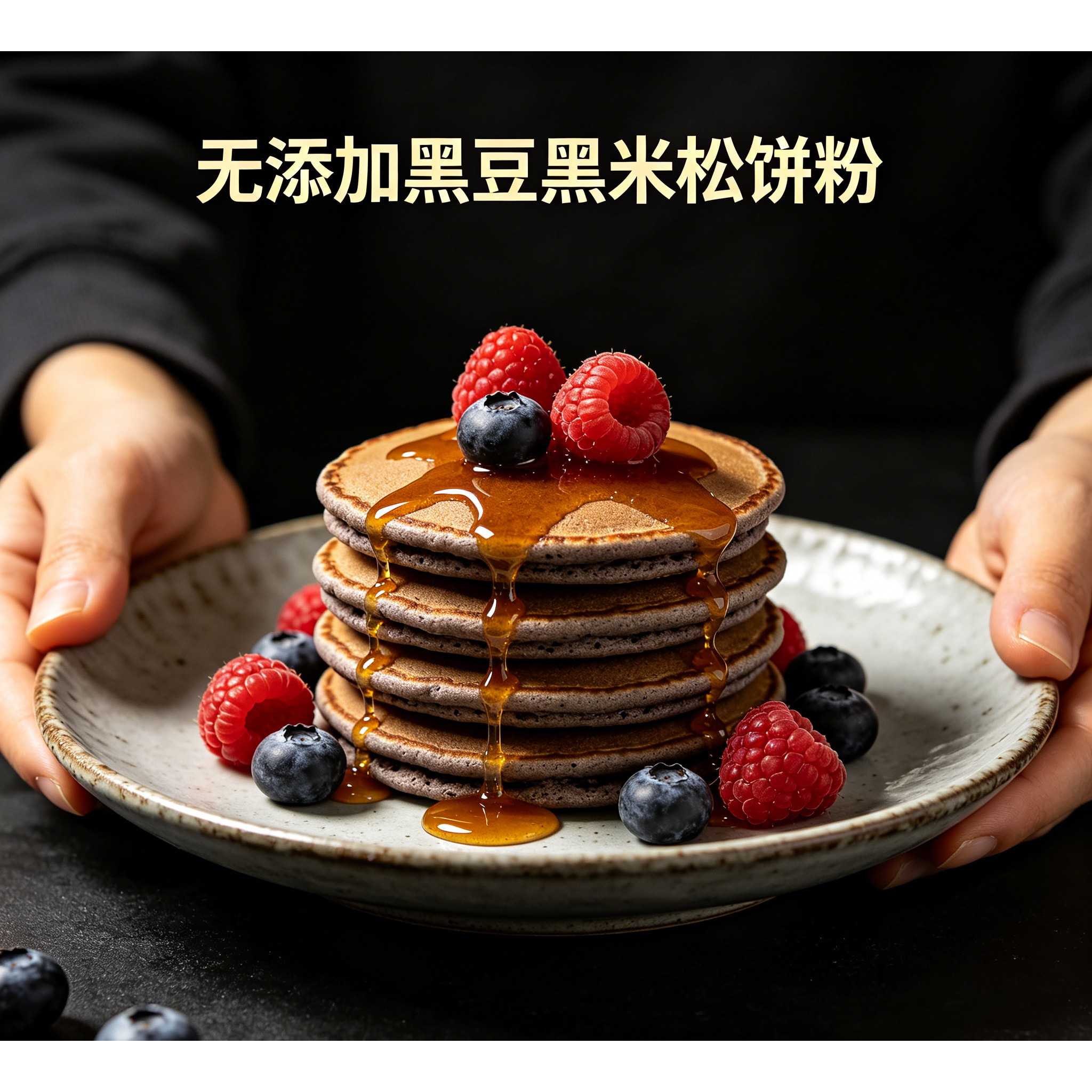 森觅食堂黑豆黑米无糖松饼粉图片