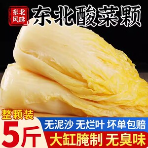 东北酸菜正宗整颗黄芯菜酸商用包邮腌制农家特产大缸酸白菜丝批