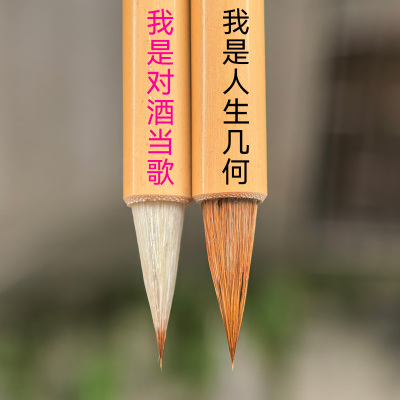 【人生几何 对酒当歌】无尼龙书法绘画毛笔熊全龙笔庄