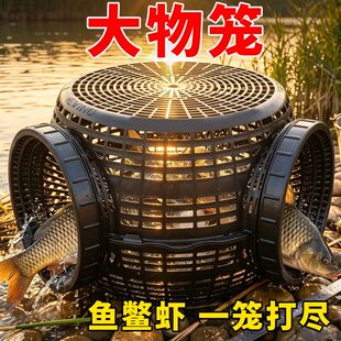 鱼笼捕捉鱼神器抓鱼花篮鱼笼户外渔网只进不出甲鱼笼网拆卸黑鱼笼