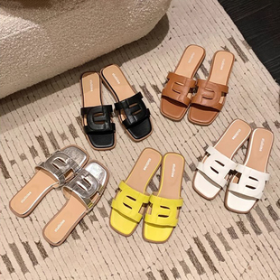 ～法式 高级感细跟高跟露趾凉鞋 一字带凉拖鞋 夏季 女2026新款 羊皮版