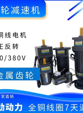 HOULE豪力电机250W电动机 调速马达齿轮减速电机220V 交流电动机