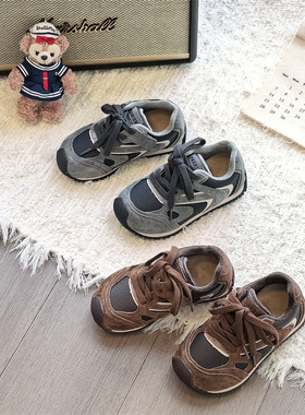 58085童鞋2025冬韩版男女童休闲德训鞋加绒运动鞋阿甘鞋板鞋跑鞋