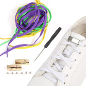 带 带扣弹性免系松紧成人儿童免绑鞋 金属磁铁磁力鞋 带懒人运动鞋