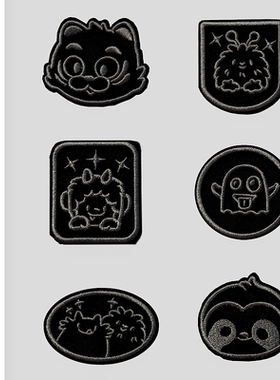 自粘羽绒服补丁贴衣服破洞高级修补刺绣贴花黑色无痕修复中号布贴