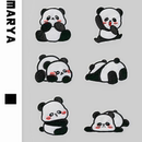 小熊猫自粘布贴无痕修复羽绒服破洞补丁贴免缝儿童衣服裤 子刺绣贴