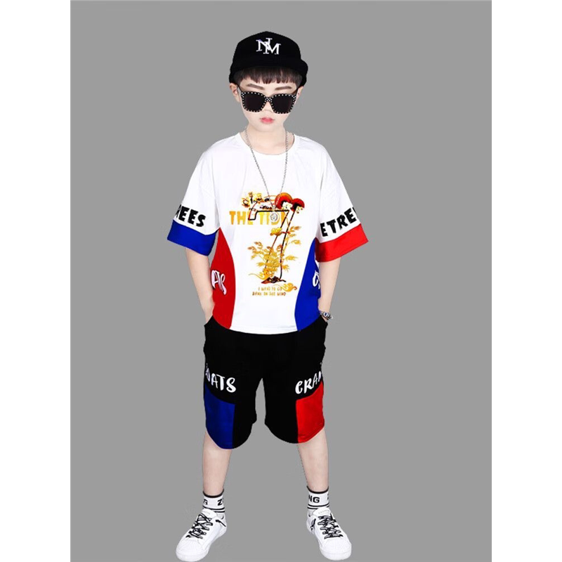 童装男童6夏装套装2026新款7男孩儿童8夏天衣服短袖中大童10-13岁