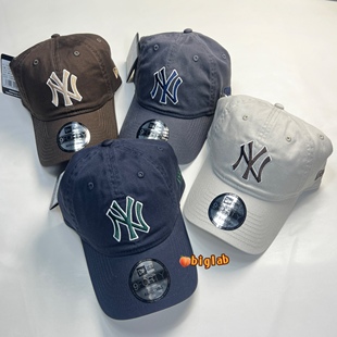 韩国New 鸭舌帽学生情侣帽 Era软顶大标棒球帽940弯檐刺绣男女同款