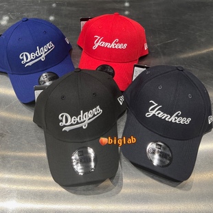 韩国NewEra正品 940弯檐百搭鸭舌帽潮 硬顶字母刺绣棒球帽男女同款