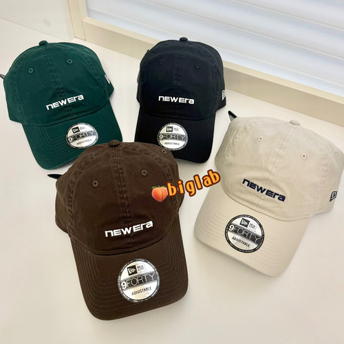 韩国NewEra26新款棒球帽940弯檐男女同款字母软顶休闲运动鸭舌帽
