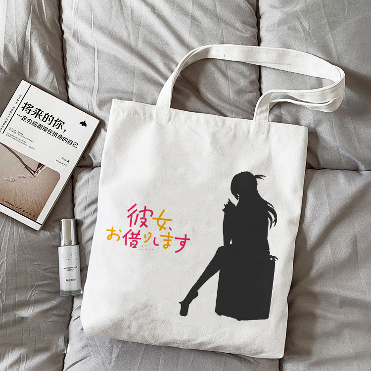 租借女友水原千鹤动漫周边帆布包书包大容量拉链环保袋单肩包定制