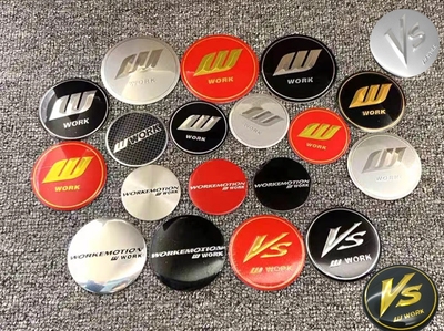 VS轮毂标改装轮毂中心盖标贴work轮毂轮盖装饰贴45/50mm/56mm