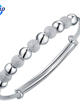 瑞铂朗925银九龙转运珠手镯漂亮羽毛手环 Silver bracelet