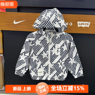 匡威儿童潮牌连帽夹克26春款男女同款几何印花拉链外套 CV2622033