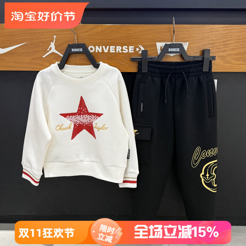 Converse/匡威童装26春节款圆领套头新年红氛围小马卫衣CV2612223