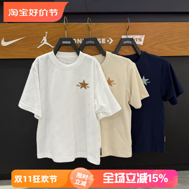 匡威童装男童短袖T恤2025夏季新款儿童运动休闲半袖衫 CV2522033