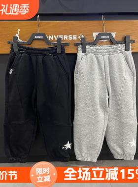 匡威童装加绒运动裤24冬男女童宽松卫裤休闲保暖长裤子CV2442062