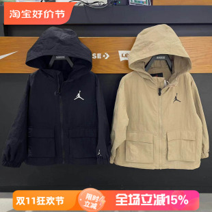 JORDAN春款男女小中童学生户外防风夹克连帽外套JD2512095