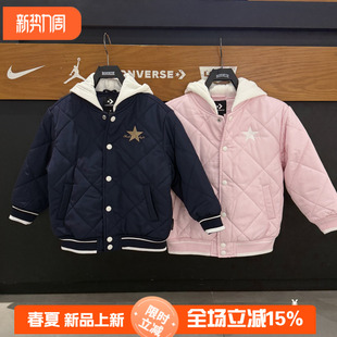 匡威儿童装 CV2642641 男女童秋冬连帽棉服26年中大童保暖棉衣外套