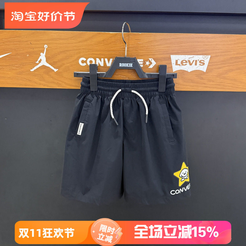 匡威童装专柜正品26秋IP联名款梭织速干百搭五分短裤 CV2632064