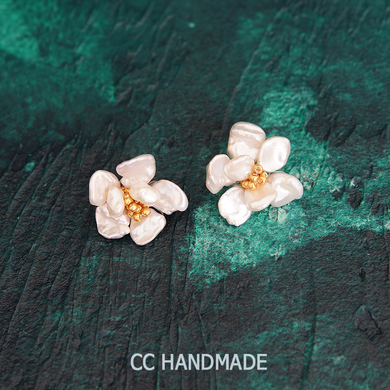 花瓣花朵cc珍珠复古珍珠