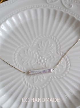 cc手作通体s925银项链珍珠