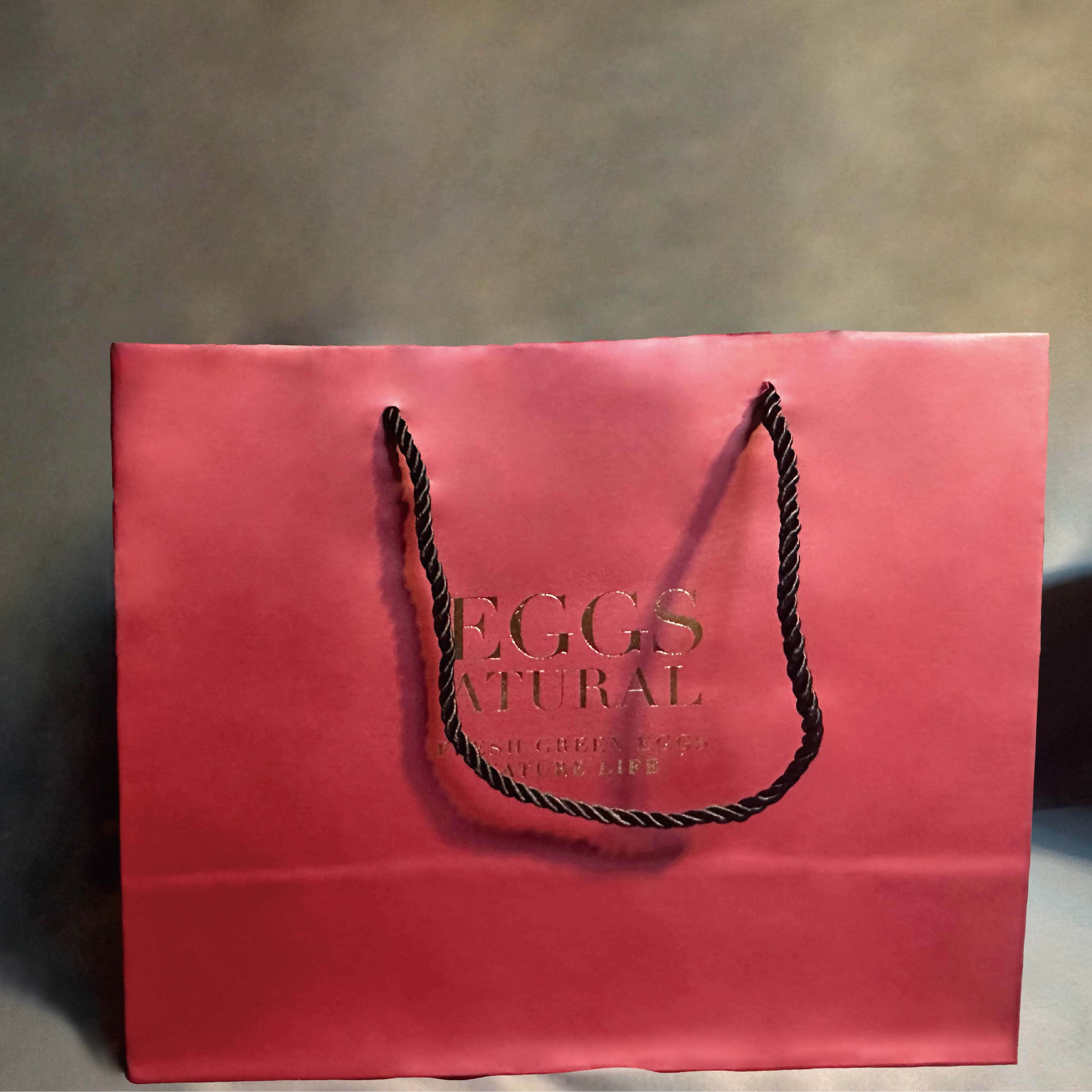 红色烫金工艺手提纸袋可定制logo蛋盒配套袋子喜庆风格喜诞婚礼