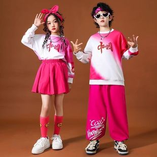 zoo疯狂动物城2舞蹈服儿童啦啦操玫粉色少儿街舞服库里之歌演出服