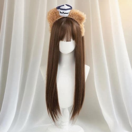 初恋假发女长直发齐刘海Lolita
