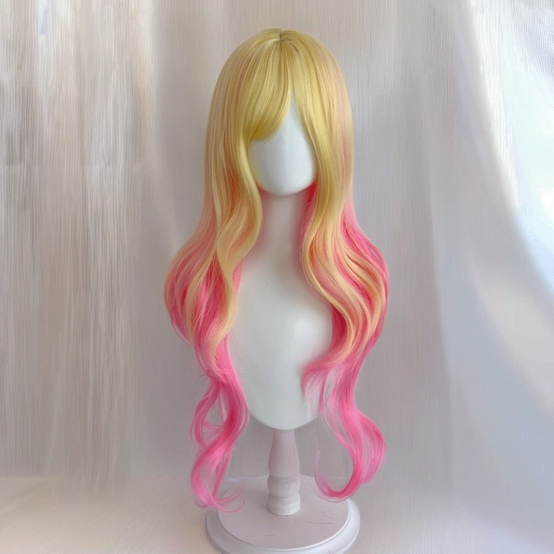 假头发-lolita少女渐变粉色长卷发可爱蓬松刘海全头套假发-|白桃|,美发护发/假发,日常整顶假发,淘宝优惠券,粉丝福利购,淘宝优惠卷