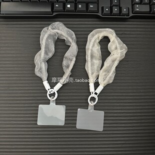 闪闪云纱烫钻手腕挂绳提溜水晶汽车钥匙扣手机挂机挂件包包手机链