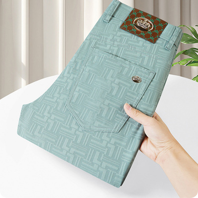 冰丝薄款垂顺休闲裤男