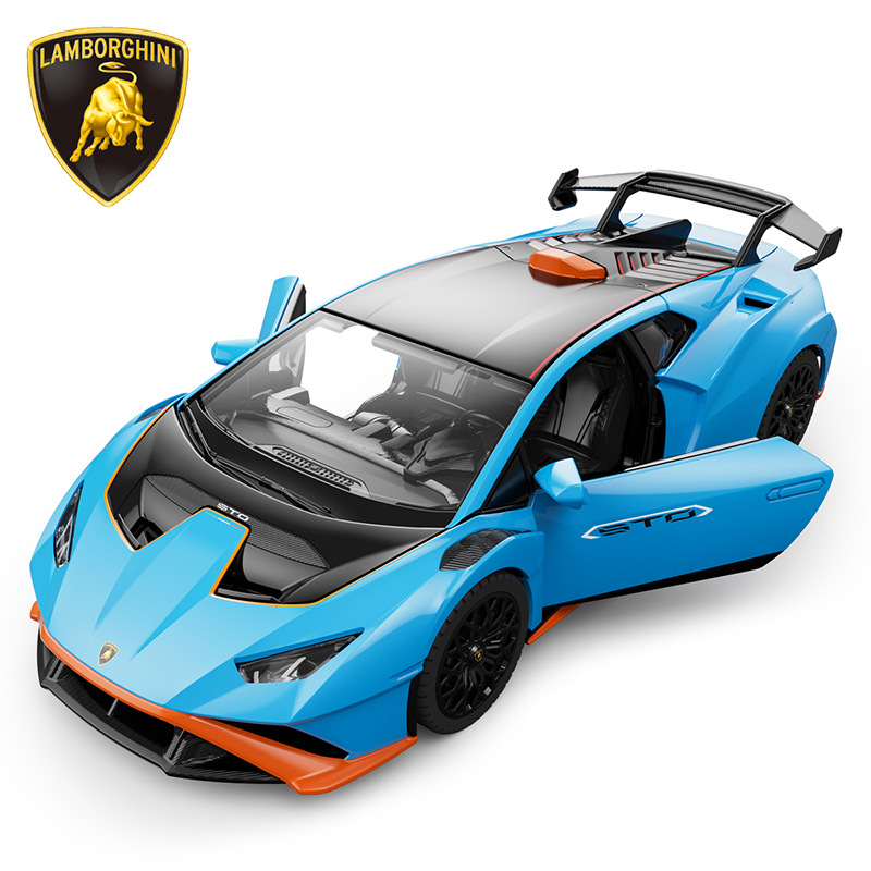 1:32兰博基尼飓风STO Huracán 合金汽车模型小牛回力声光玩具