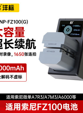 沣标NP-FZ100相机电池适用于索尼微单M2FX1/A1单反A6600数码充电