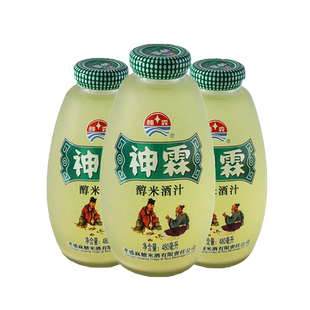 神霖米酒汁480ml*3瓶 孝感甜糯米酒酿醪糟汁 湖北特产月子米酒汁