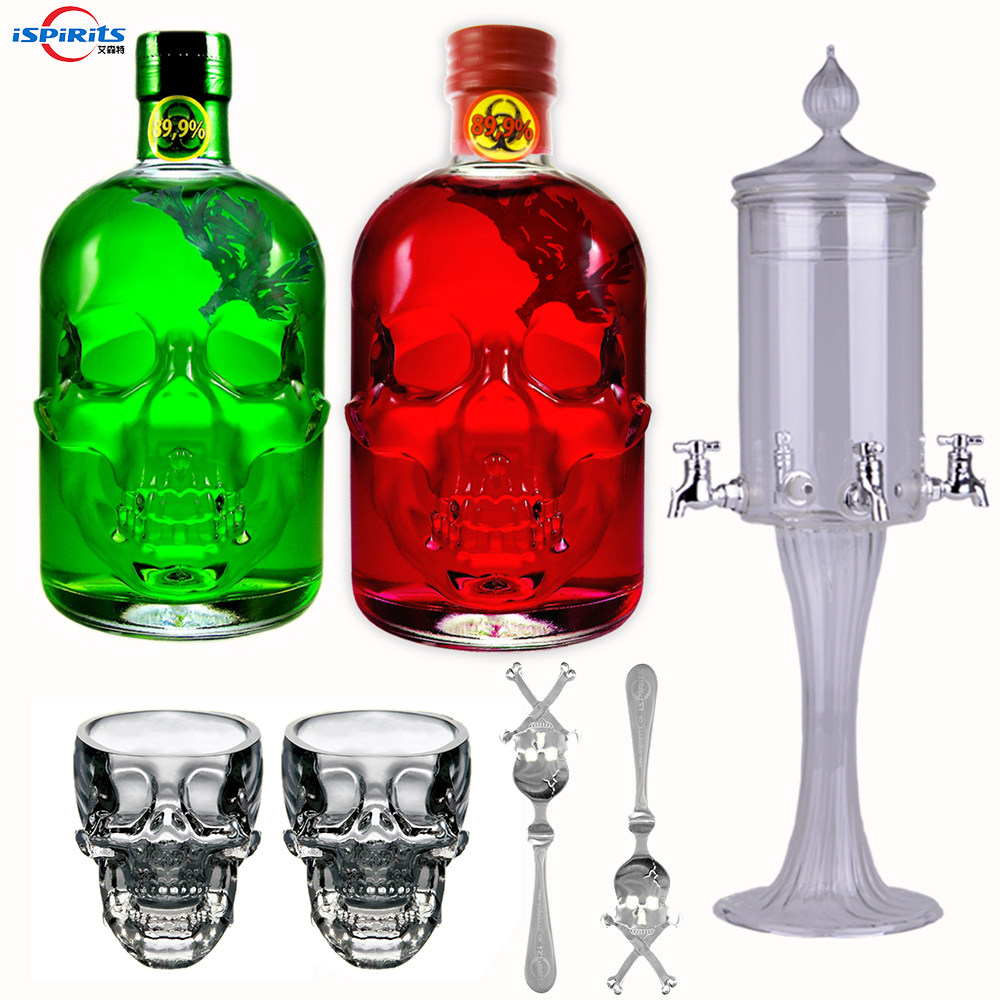 德国进口absinthe绿魔血魔双瓶组套装合送苦艾酒滴水器烈酒高度酒