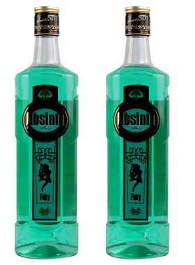 特惠大瓶700ml*2捷克70度原瓶进口烈酒绿闪电苦艾酒absinthe送勺